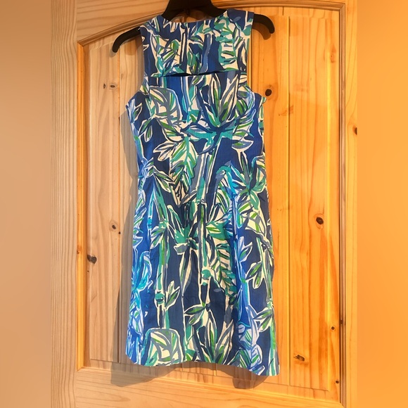Lilly Pulitzer Penelope Shift Dress Blue Crush Bamboo - Picture 3 of 5